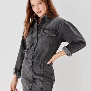 American Eagle Denim Button-Up Dress Size Small